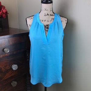 Jade melody tam blue sleeveless top Size S